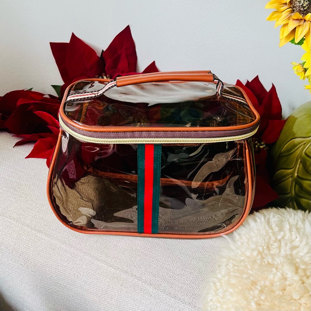 🎉New Retro GG Vibe Luxe “Bag Of The Year” Transparent Bag with Double Zipper - Picture 2 of 7